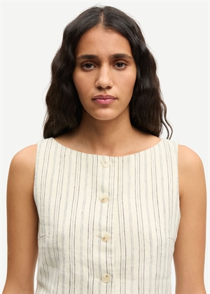 Saloves vest 14329 Bone stripe Samsøe